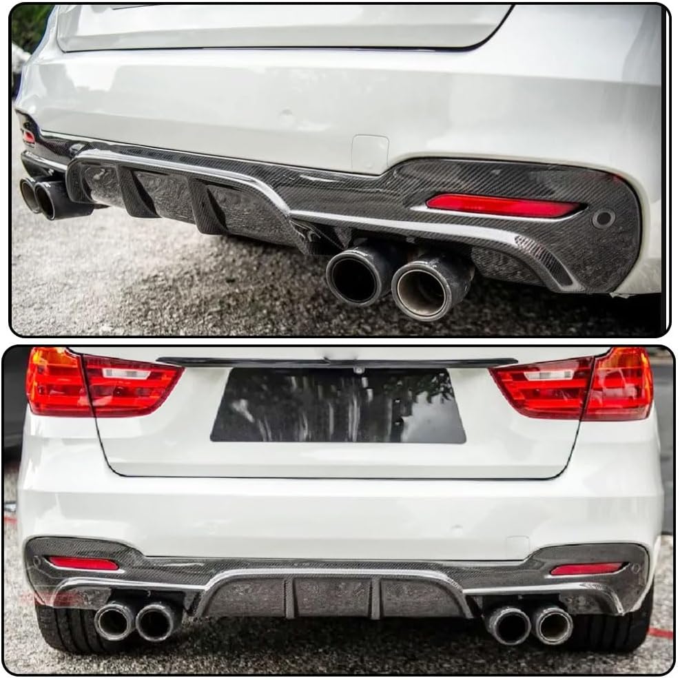 MCARCAR KIT Carbon Fiber Rear Diffuser Compatible with BMW 3 Series F34 M Sport GT Gran Turismo 2014-2018 320i 328i 330i 335i 340i Auto Lower Bumper Lip Spoiler Body Kit Factory Outlet