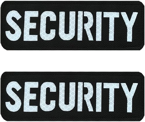 Parche de seguridad grande de 6 x 2 pulgadas, infrarrojo infrarrojo reflectante negro, parche de seguridad militar táctico para Airsoft cosplay,