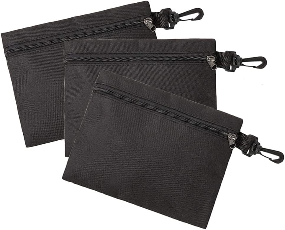 3 Pcs Canvas Tool Zipper Pouch, Small Tool Bag Multi Purpose Tool