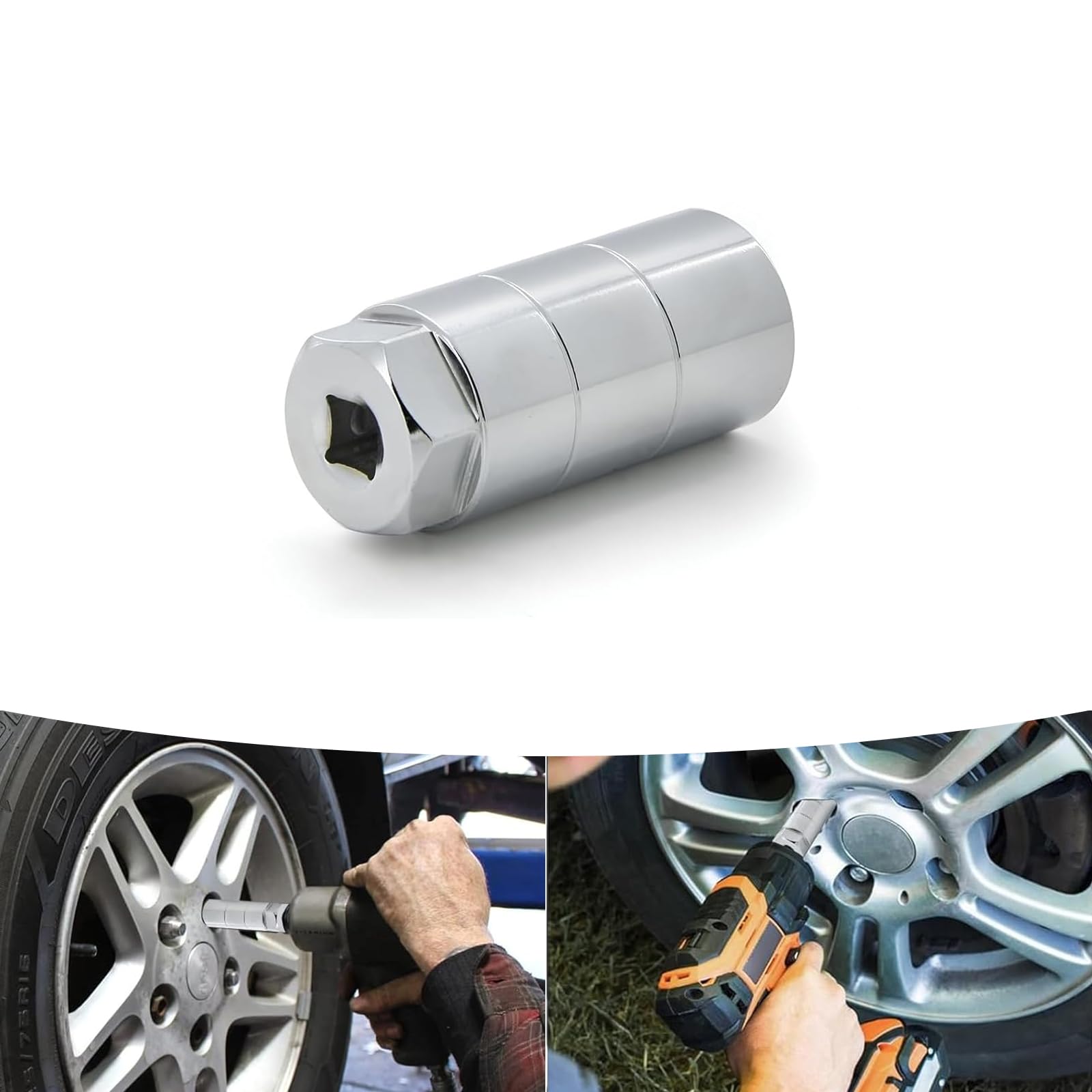 Photo 1 of Pack-1 3/8In Car Oil Pressure Switch Socket Sleeve for 1 1/16In, Hexagonal Metal Vehicle Oil Pressure Sending Socket, Universal Anti-Theft Durable Automotive Key for Truck SUV Car (Silver)