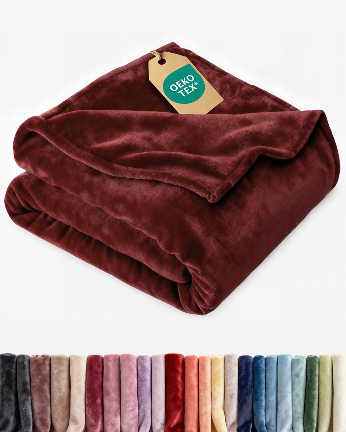 Ultra Soft Fleece Blanket King Size - Flannel Fleece Luxury King Blanket - Lightweight for Couch Bed Chair - Thick, Warm & Breathable - All Season
