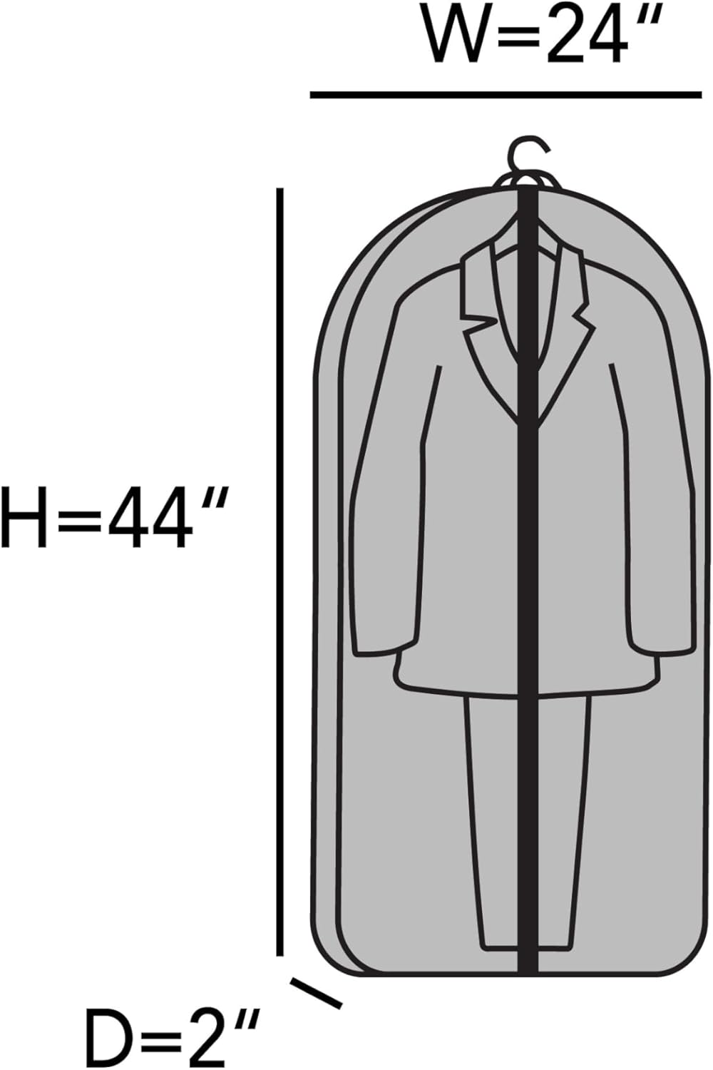 Covermates Deluxe Garment Bag Set for Closet Storage & Travel – Heavy Duty Hanging Suit & Dress Bags with ID Window, Accessory Pockets & Carrying Handles – Premium Wardrobe Protection, Blue