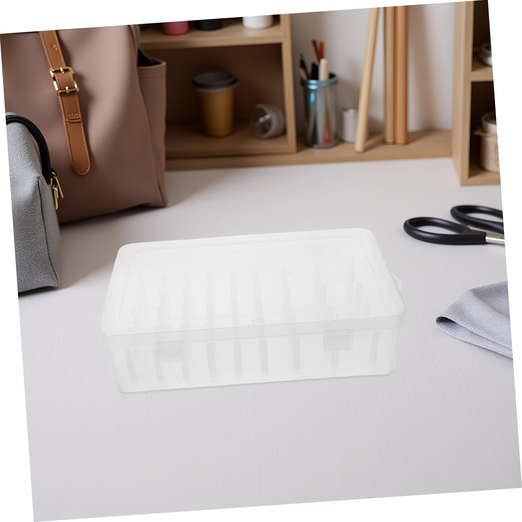 3piezas Caja De Almacenamiento De Hilo De Coser Transparente Con Carretes Para Bordado y Costura Para Viajes y Aficionados Al Bricolaje