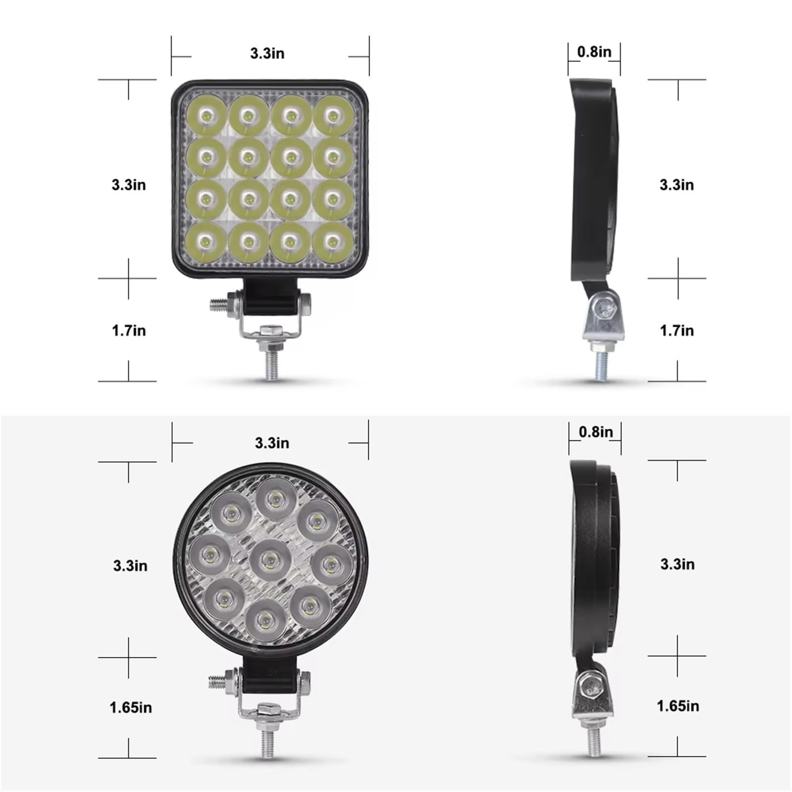 12V Y 24V Foco LED Trabajo Pequeño 42W Faros