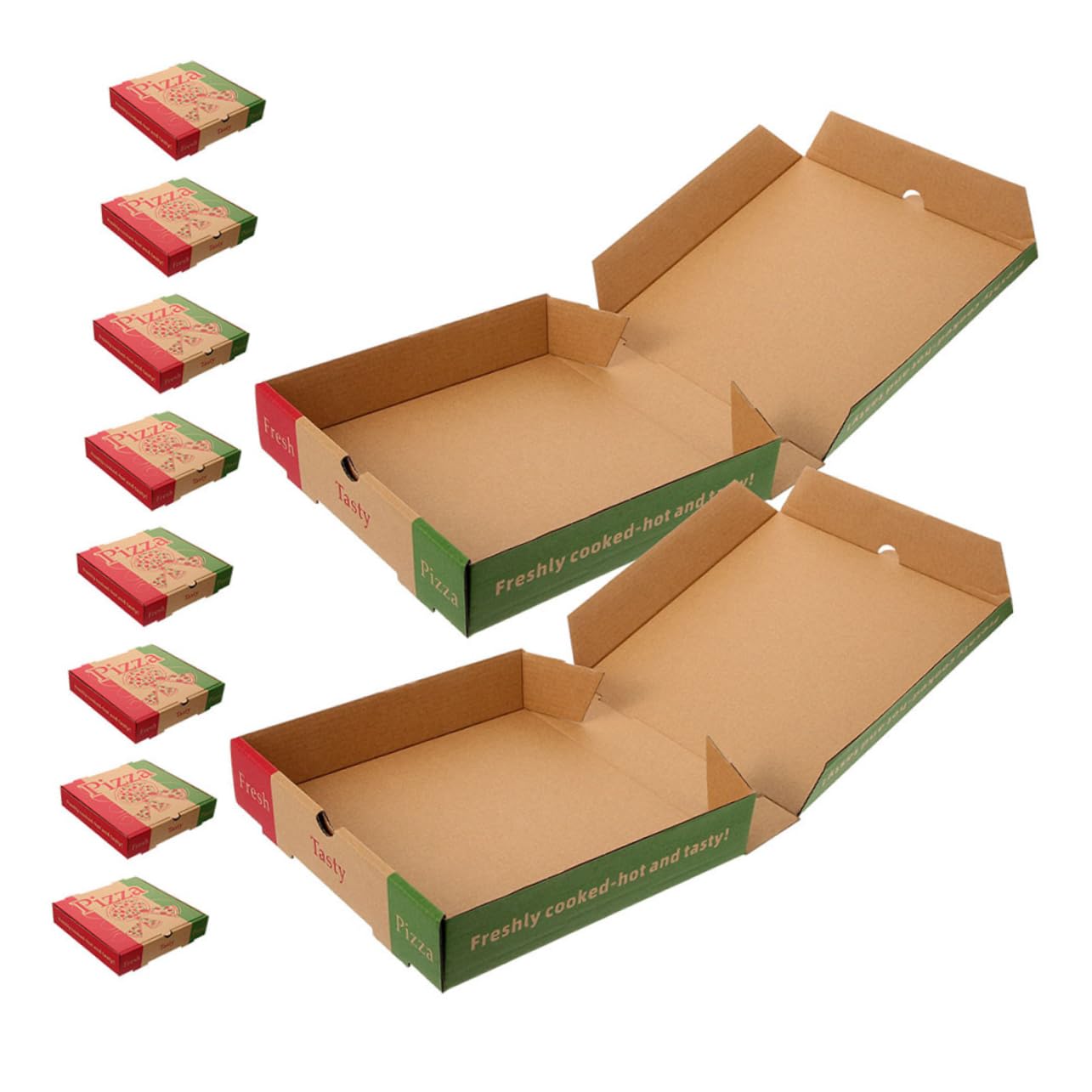 Yardenfun Lot de 20 Boîtes à Pizza en Papier de 18,5 Cm Réutilisables Pratiques pour Emballage et Stockage Lors Vente à Emporter