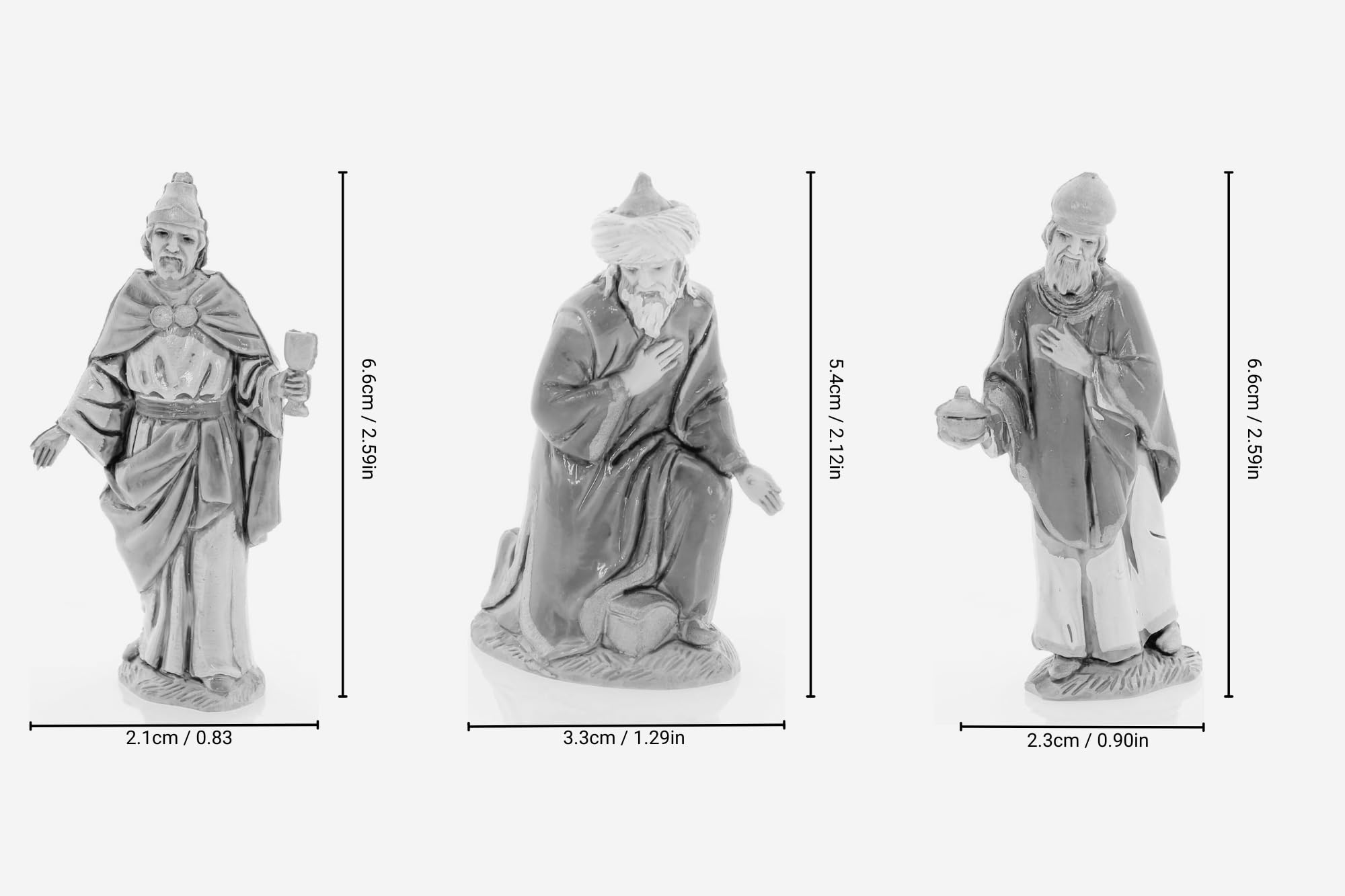 Moranduzzo Krippe 3 Figuren | 6,5 Cm Maßstab 1:30 | Handbemalt In Italien | Josef, Maria & Jesuskind