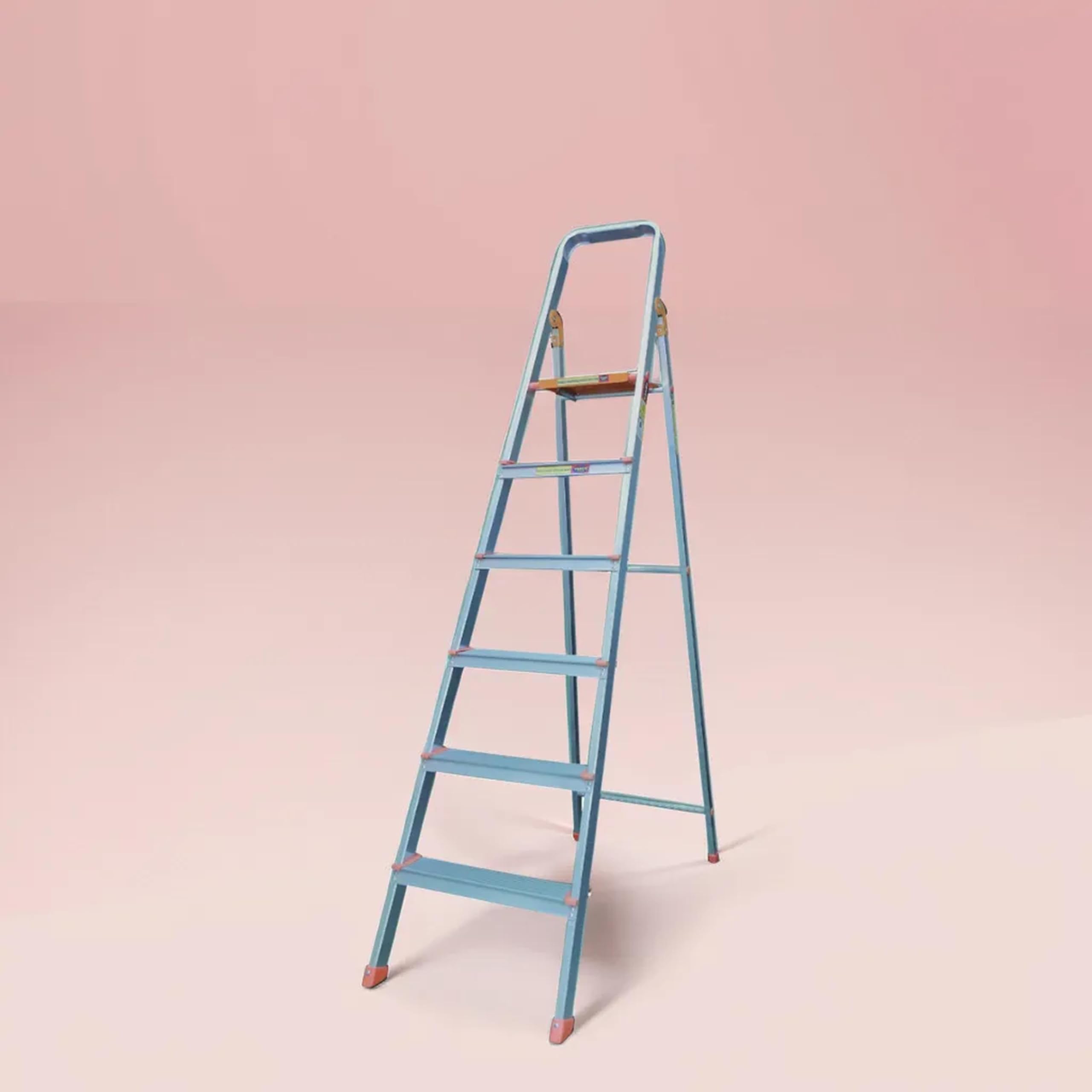 Smart Services Premium 6 Feet Heavy Duty Multipurpose Foldable Ladder |Sturdy Aluminum Platform with Anti-Skid Wide Steps & Plastic Foot Mats | Secure & Stable Ladder for Home, Office, and Garden Use (B0BB2VSF9G) Amazon Price History, Amazon Price Tracker