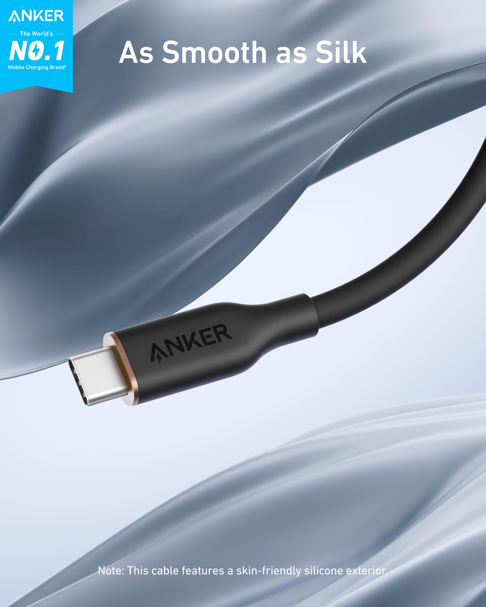 Anker Cable USB C, cable de carga rápida tipo C de 240 W (paquete de 2, 6 pies, negro) | USB 2.0 para iPhone 17 / 16 / 15 Series, MacBook Pro 2020 y más