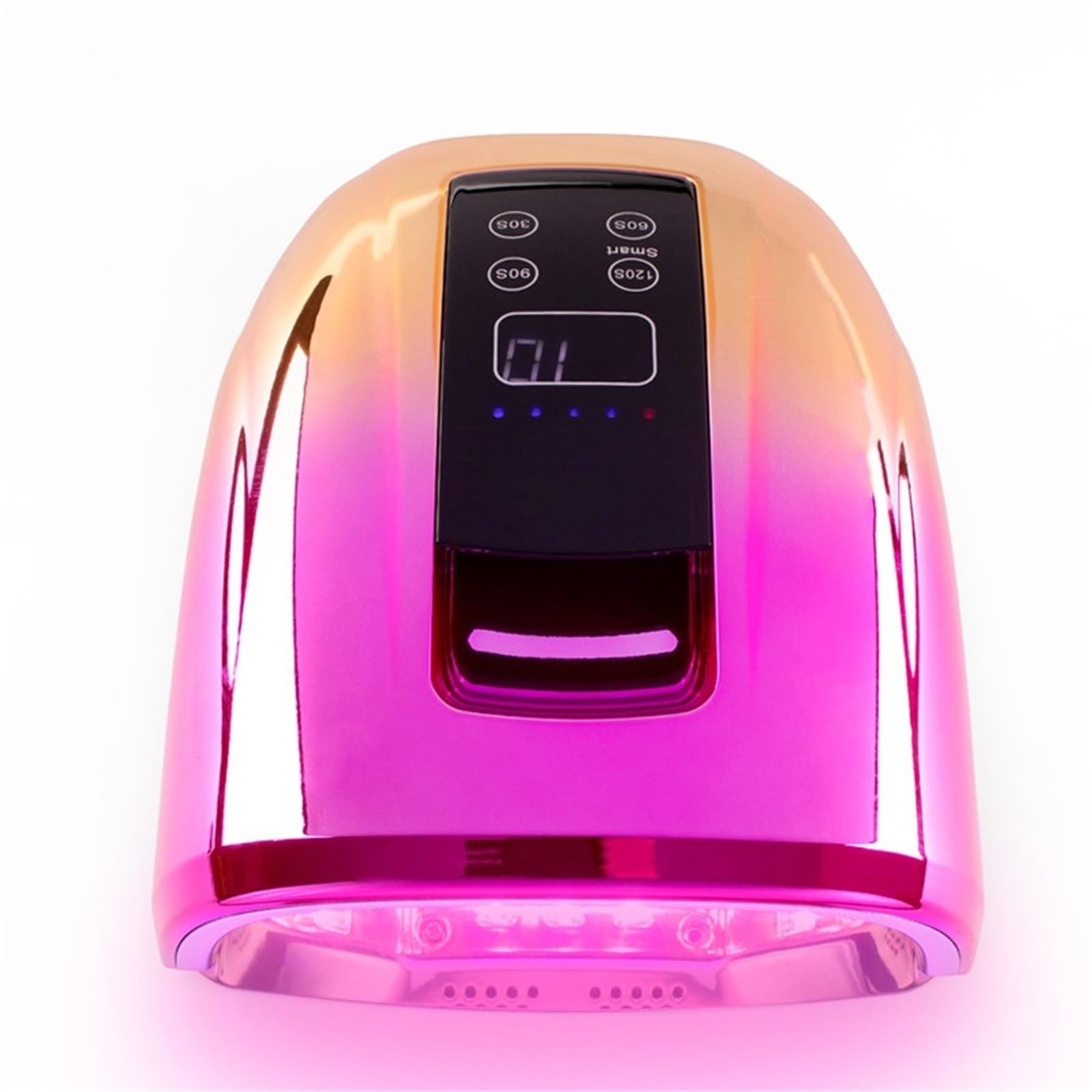 Lampa do Paznokci, Lampa do paznokci 90W akumulatorowa z lustrzanym dnem LED do paznokci akrylowych, maszyna do manicure, lampa UV LED do paznokci(Gradient Gold)
