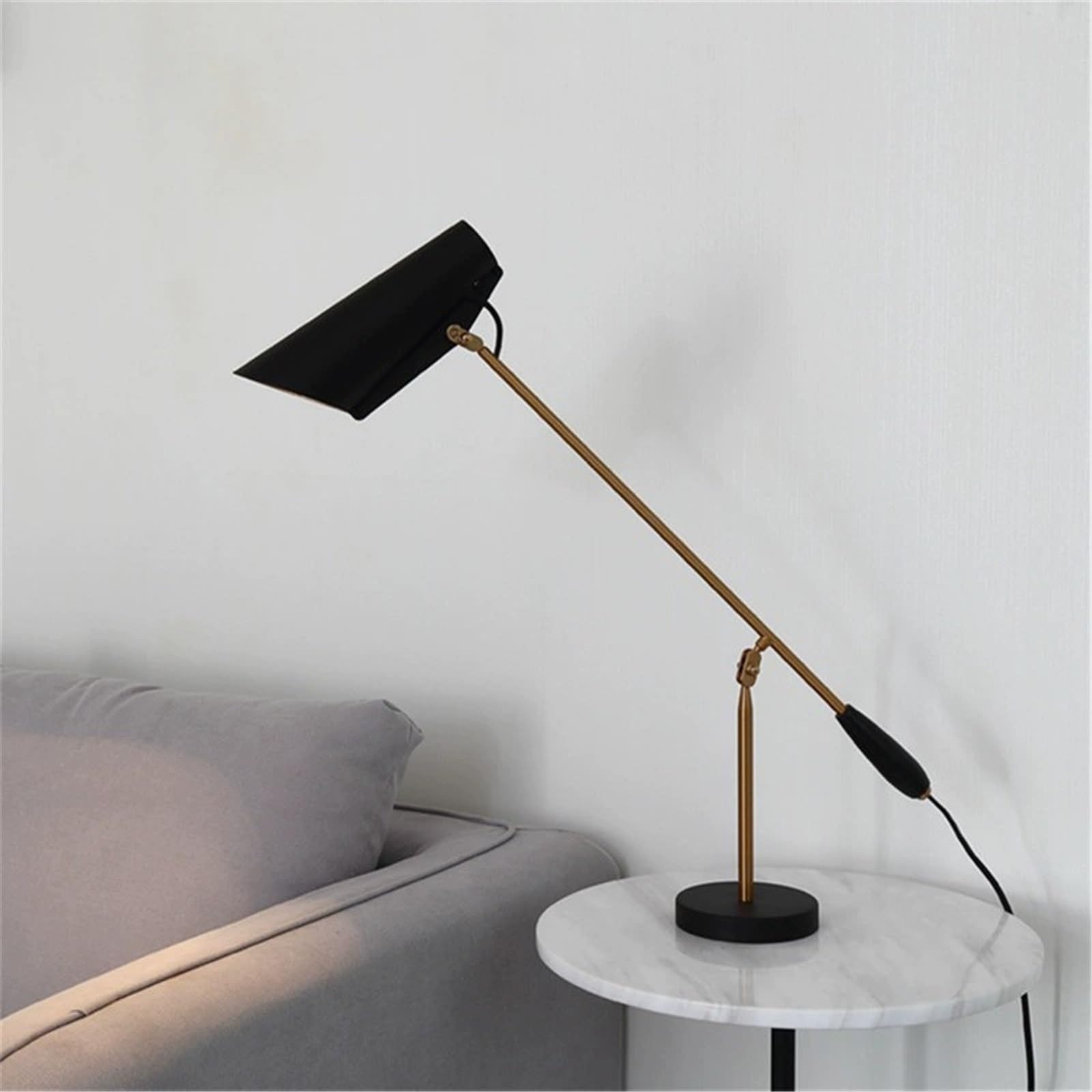 Affascinante Lampada da tavolo for soggiorno, camera da letto, studio, comodino, hotel e sala espositiva. Arredamento per la casa(Nero)