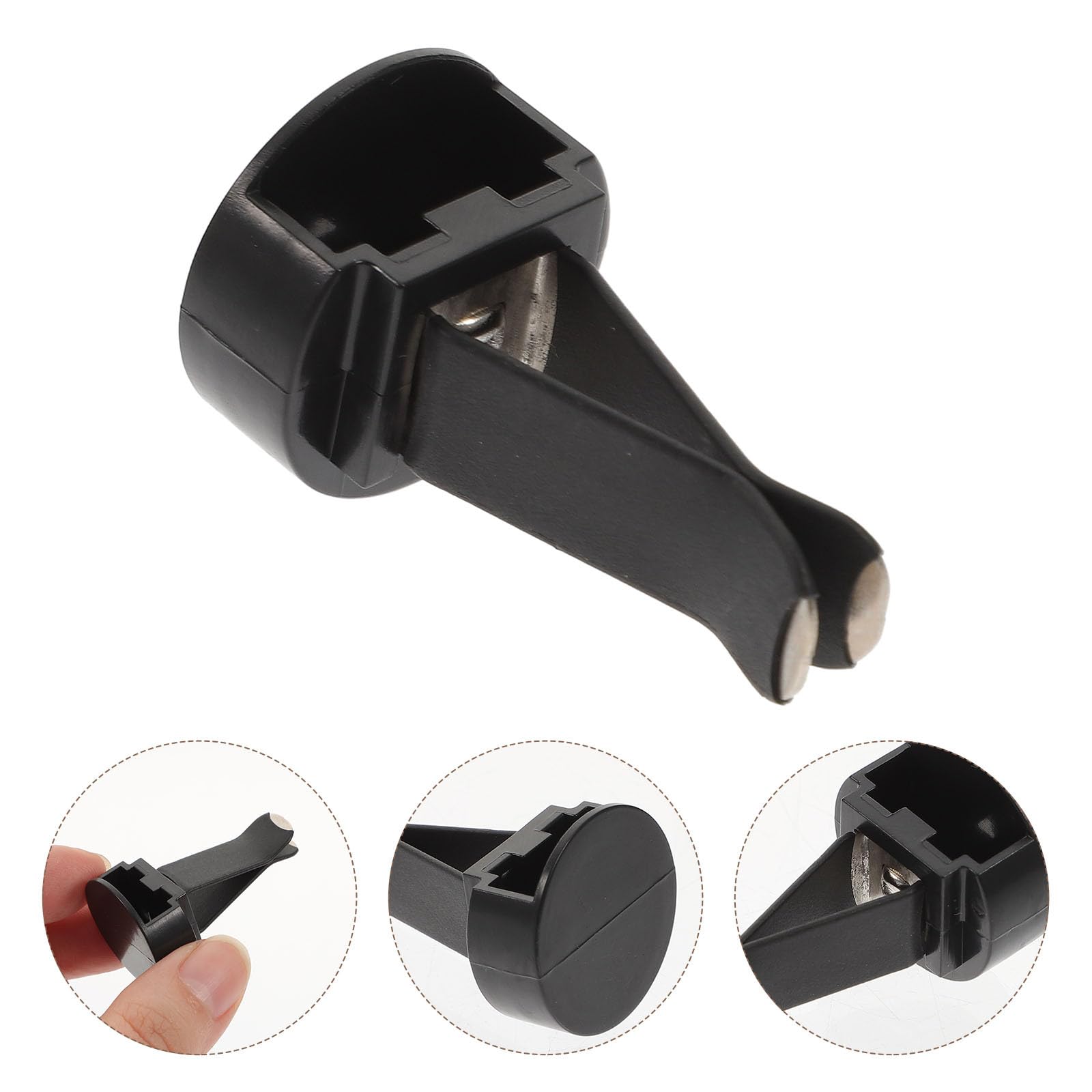 OUNONA 100 Pezzi Clip Accessorio Decorativo per Bocchetta di Ventilazione Metallo e Plastica Nero e Compatibile DIY per Diffusore Deodorante Auto