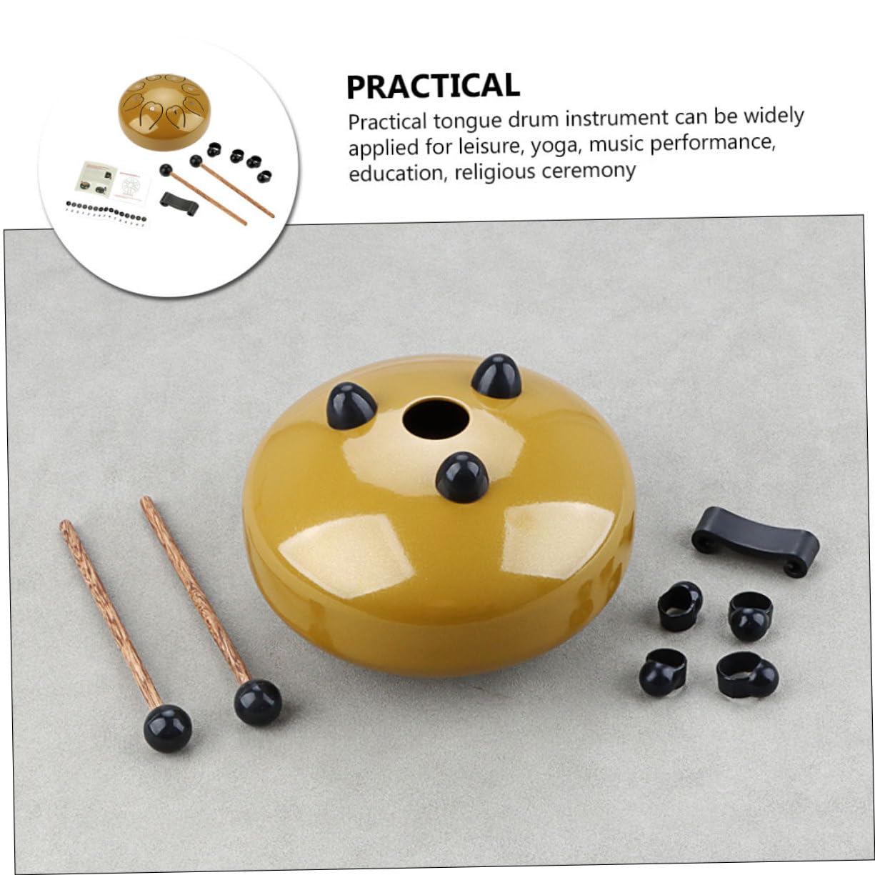 Toyvian Lengüeta de Madera de Mano para Práctica y Rendimiento Instrumento Musical de Percusión para Principiantes