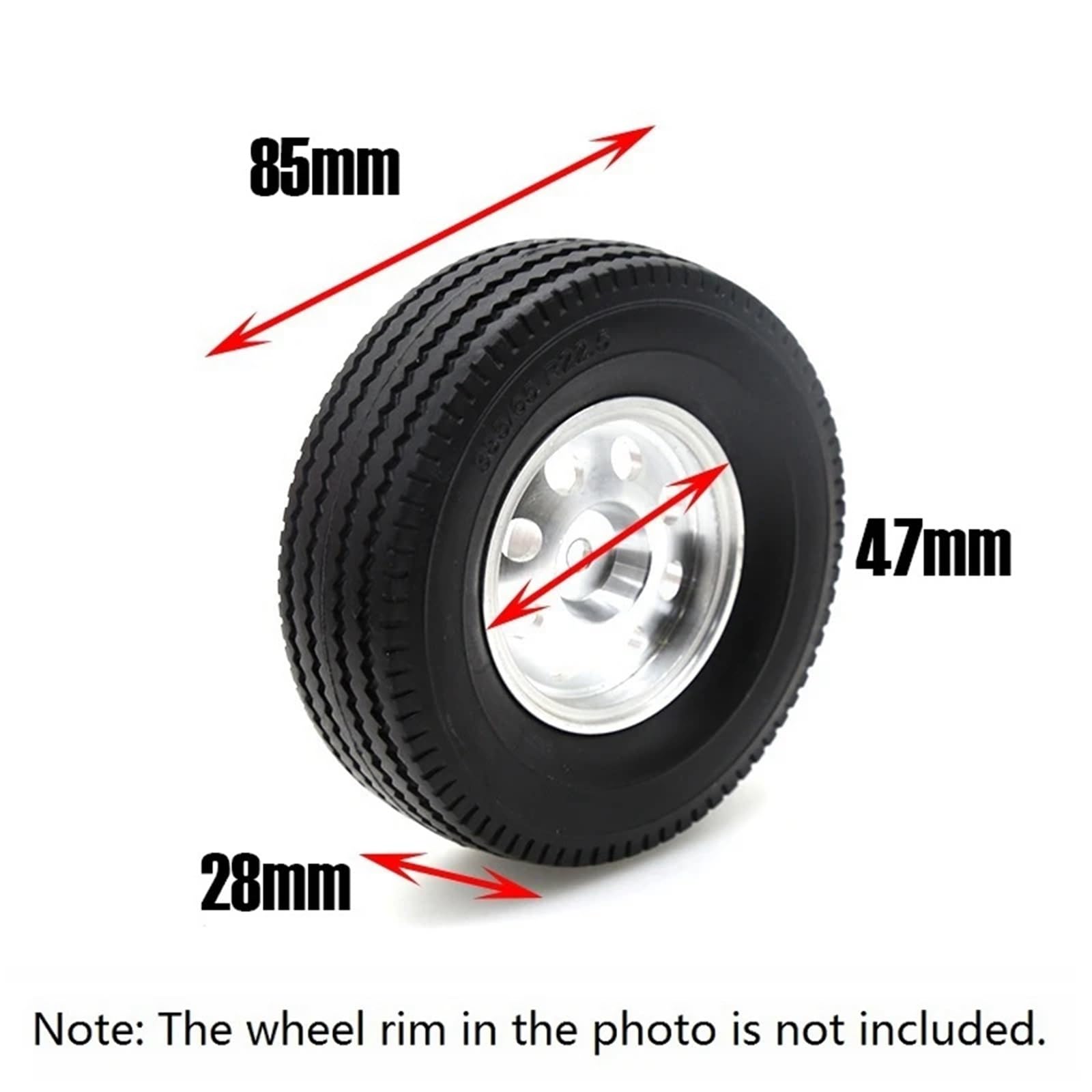 Compatibile Con Tamiya Per Scania Per Actros R620 R470 1/14 RC Camion Ribaltabile Parti Del Rimorchio 4 Pezzi Pneumatici In Gomma Pneumatico 28 Mm Di Larghezza Ricambi Pneumatici RC