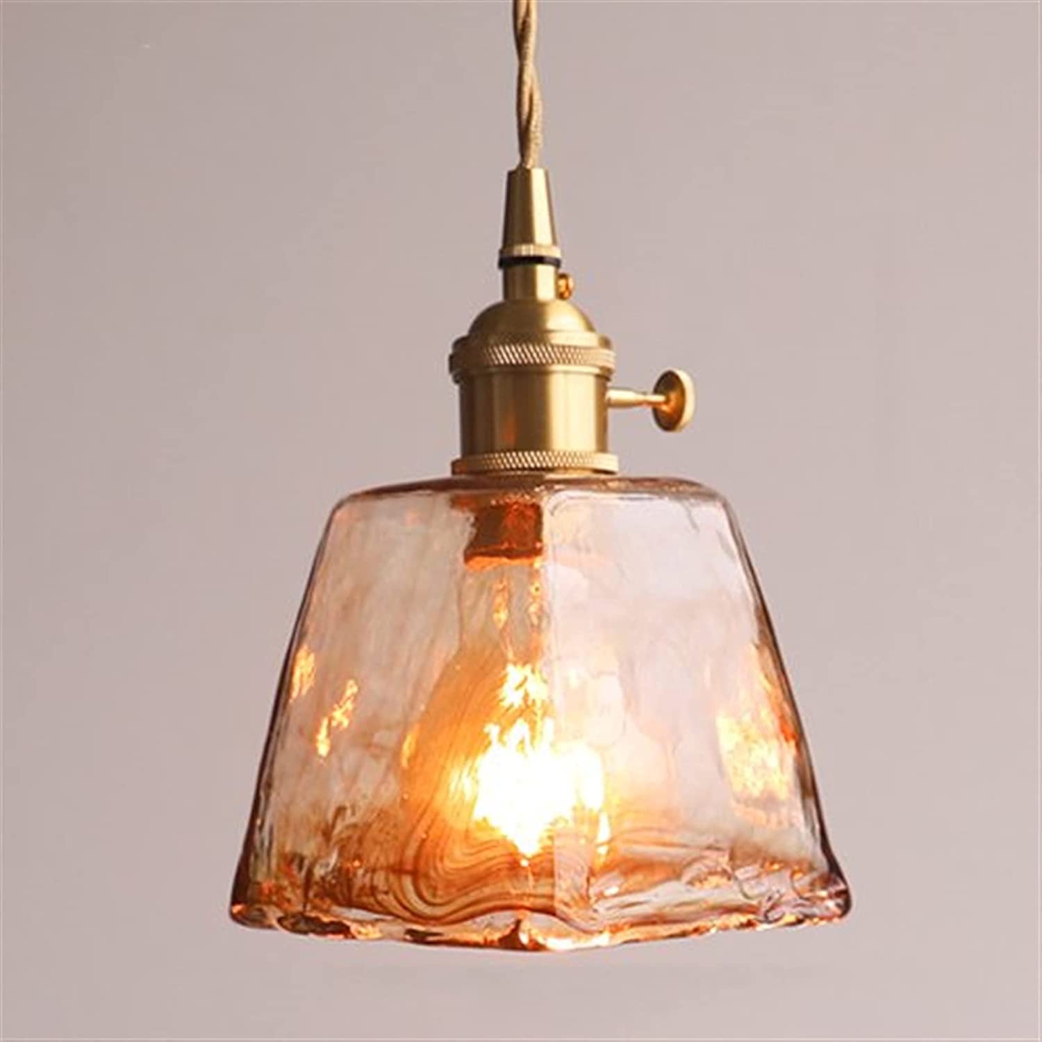 Lustre suspension moderne en verre et laiton pour salon et cuisine