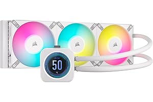 Corsair iCUE H150i Elite LCD XT Liquid CPU Cooler: White Edition