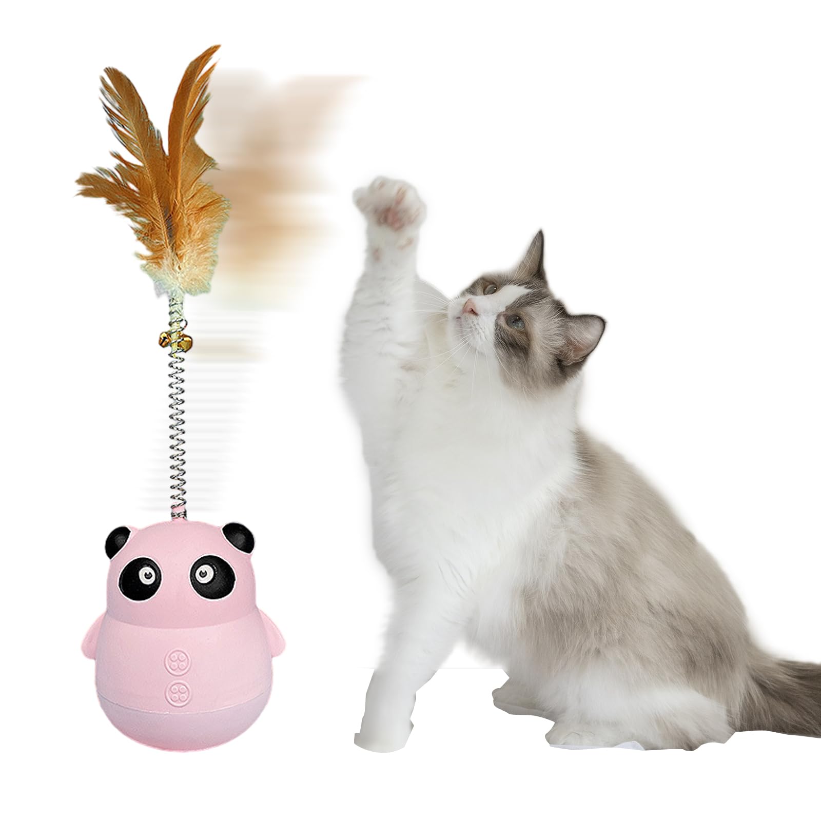 Counius Juguetes para Gatos Pelotas, Juguetes para Gatos Adultos interactivos Comida, Juguete Gato giratoria, Cabeza de Gato Juguete de alimentación interactiva para Gatos Adultos, Gatitos