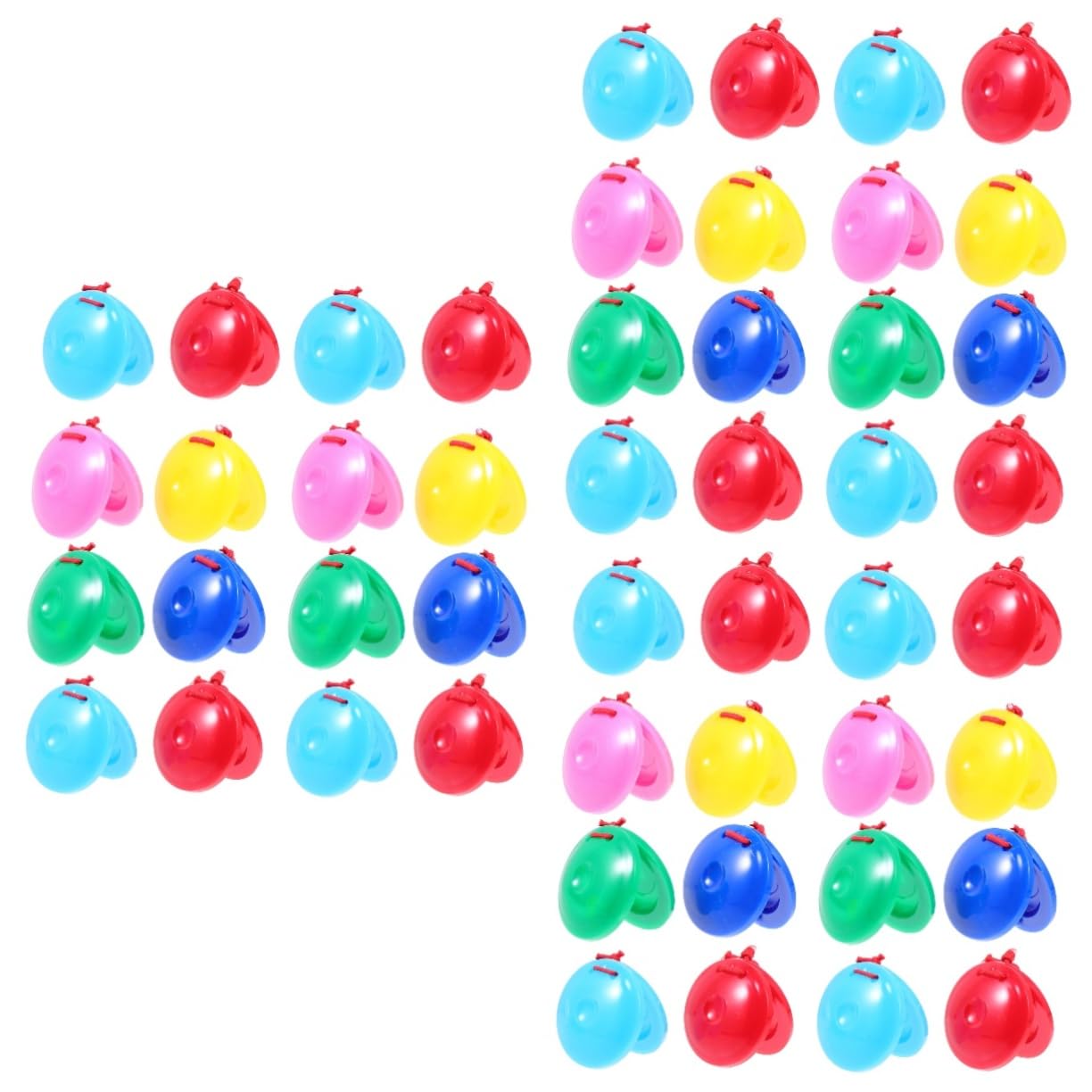 SAFIGLE 72 Pcs Plastic Castanets Finger Boards for Kids Castanets Toy Castanets Percussion Band & Orchestra Musical Instruments Mini Toy Plastic Instruments Handheld Preschool Noon Board