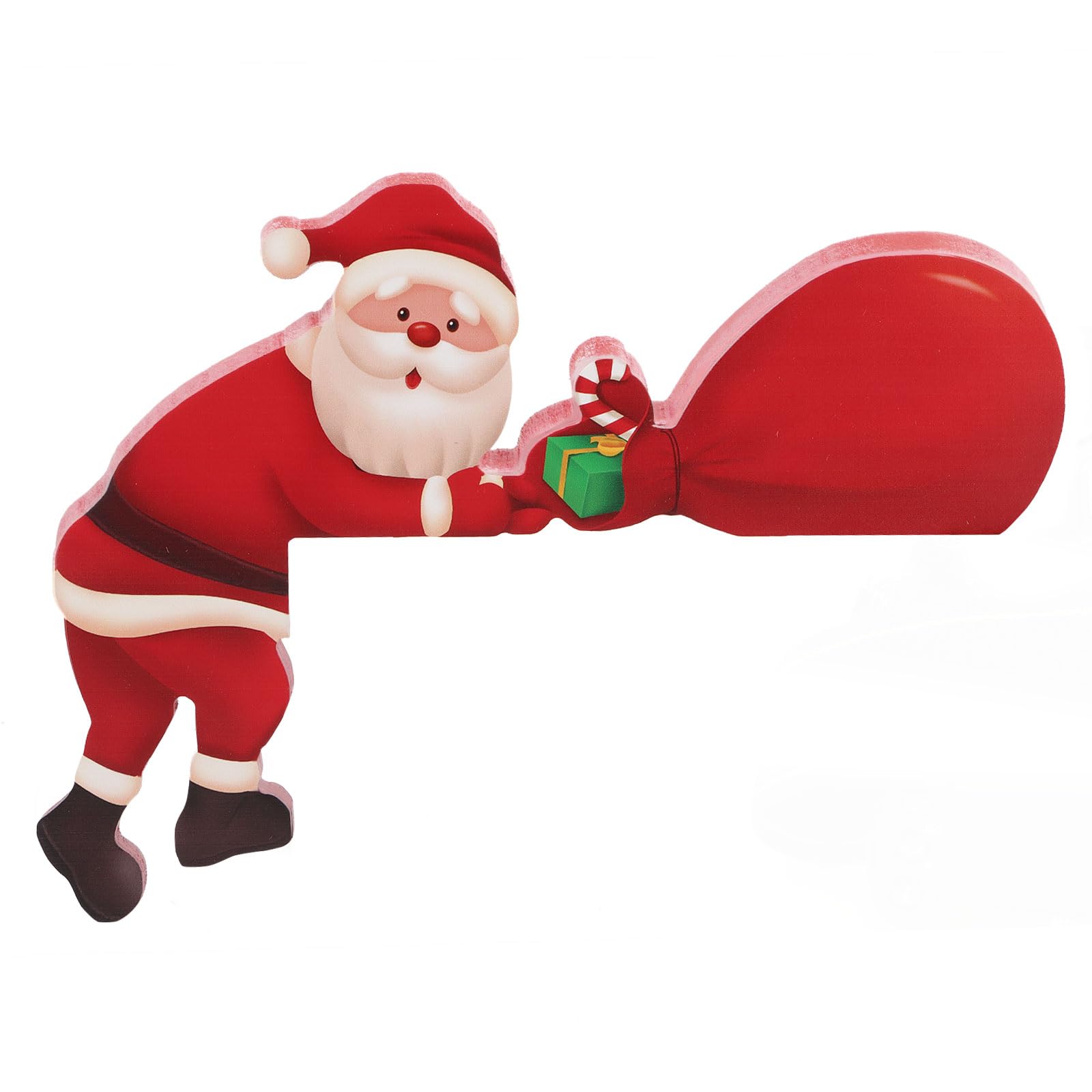 COLOFALLA Decoración Puerta Navidad Adorno Papá Noel Puerta Navidad Decoración Madera para Puerta Entrada Casa Navidad Decoración Navidad Hogar