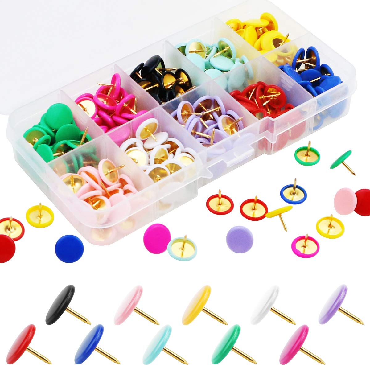 Buy Fansunta 600 Counts Colored Thumb Tacks, Plastic Roundness Push