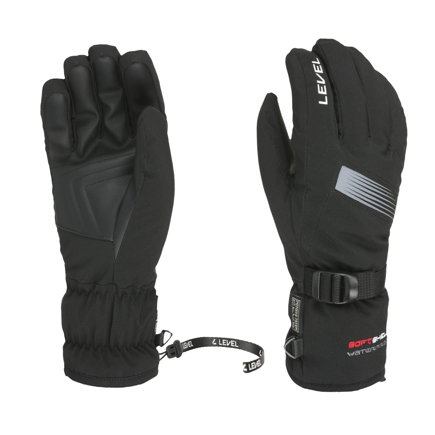 Level Hero - Ski und Snowboard Handschuhe Herren, mit Verstellbarem Riemen und Stulpe, Thermohandschuhe Winter, Schneeschuhbekleidung Herren Ideale für Snowboard und Skifahren - 1 Paar