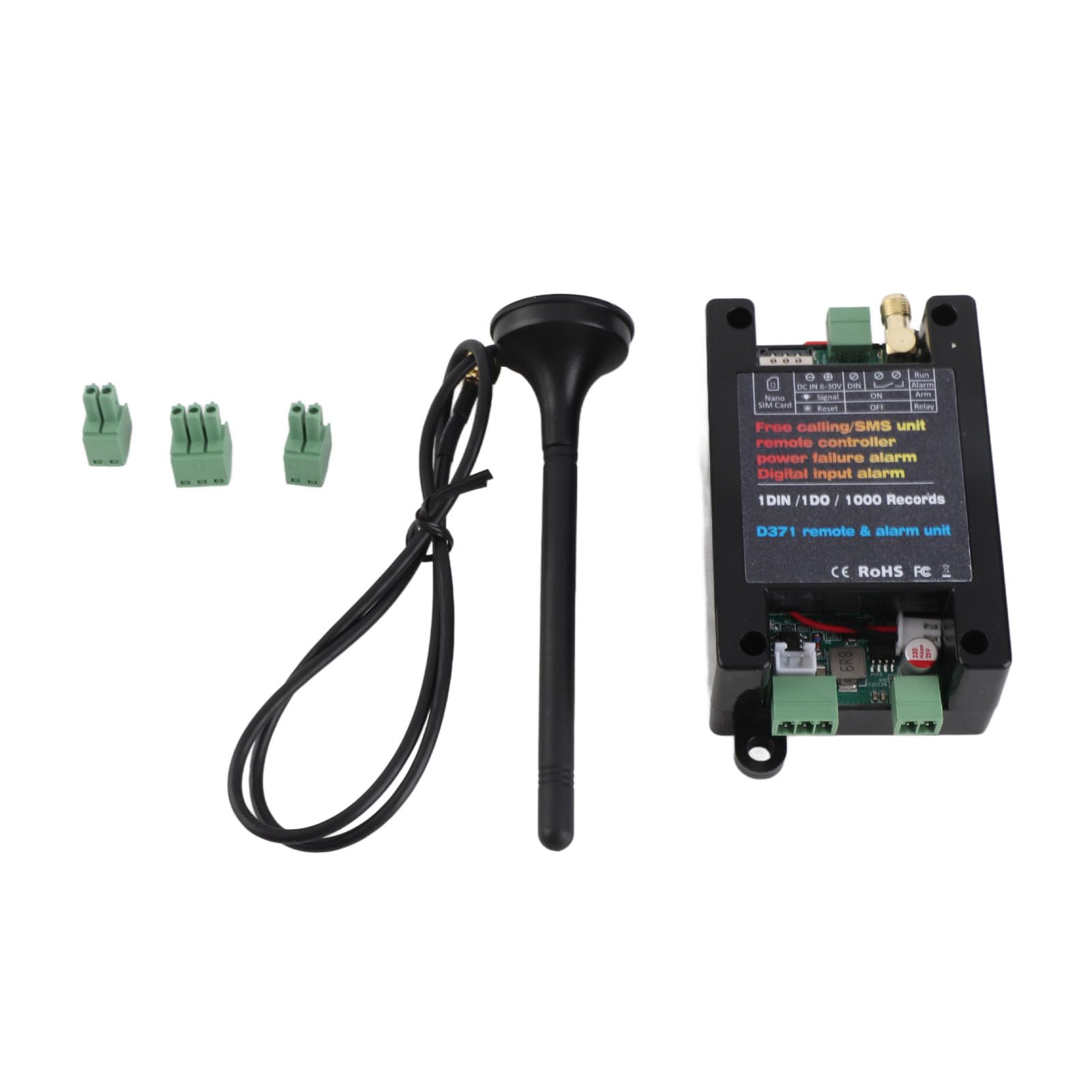Relé de control remoto de control remoto 4G recordatorio de falla de energía amplia compatibilidad para el hogar automatización industrial vivienda ABS (Versión de la UE)