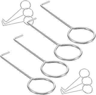 Outanaya 10 Pçs Alça De Ralo De Chão Gancho De Pia Dreno Filtro De Pia De Aço Inoxidável Filtro De Pia De Metal Protetor De Gancho De Ralo De Banheira Extrator Ferramenta De Ralo De