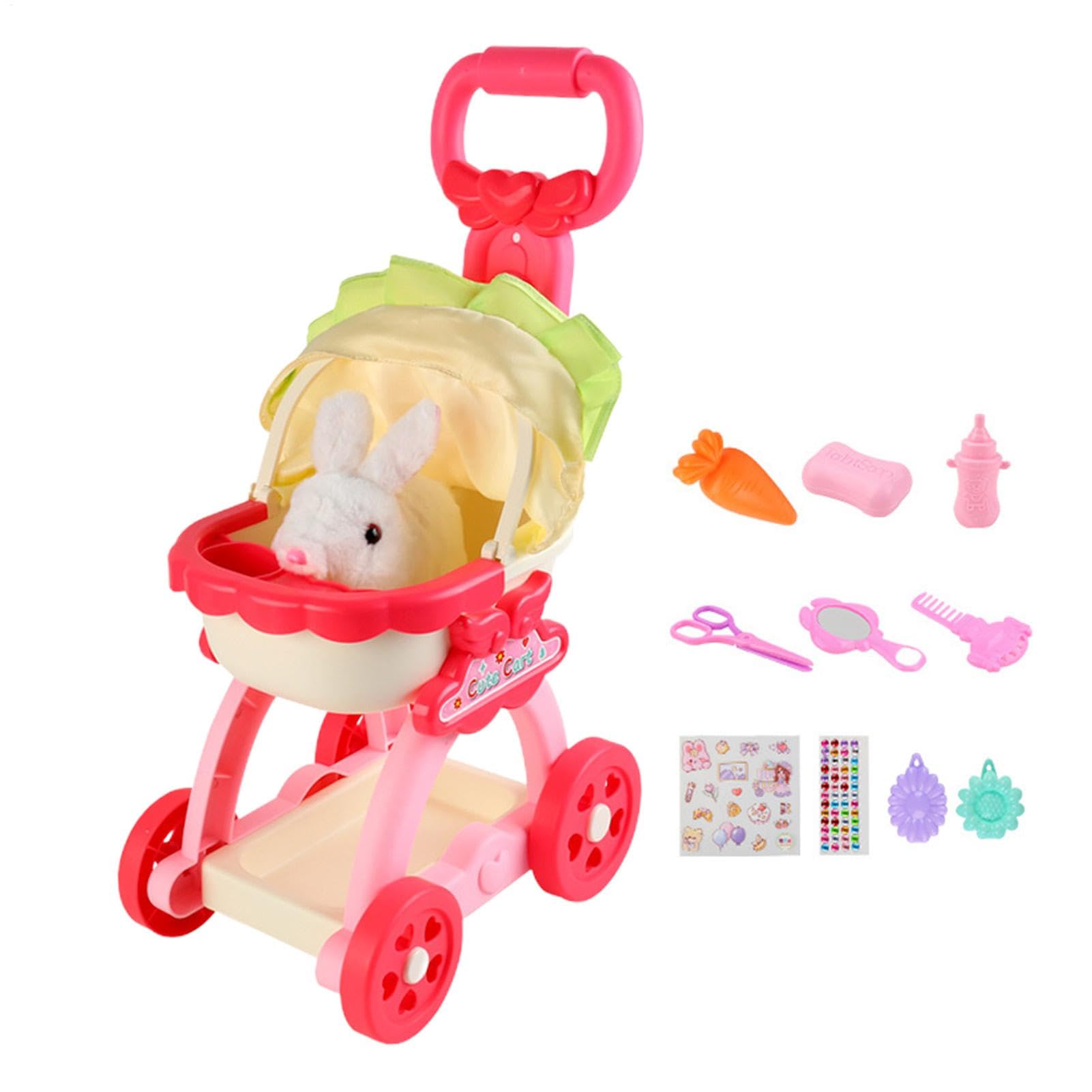 Amazon.co.jp: 人形ベビーカー 子供用ペットカートおもちゃ ぬいぐるみ