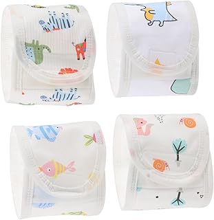 ABOOFAN 4 Peças Cordão De Berçário De Barriga Para Bebês Protetor De Barriga Envoltório De Barriga Estampado Cinto De Umbigo Faixa De Barriga Conveniente Cinto De Umbigo Cordão Umbilical