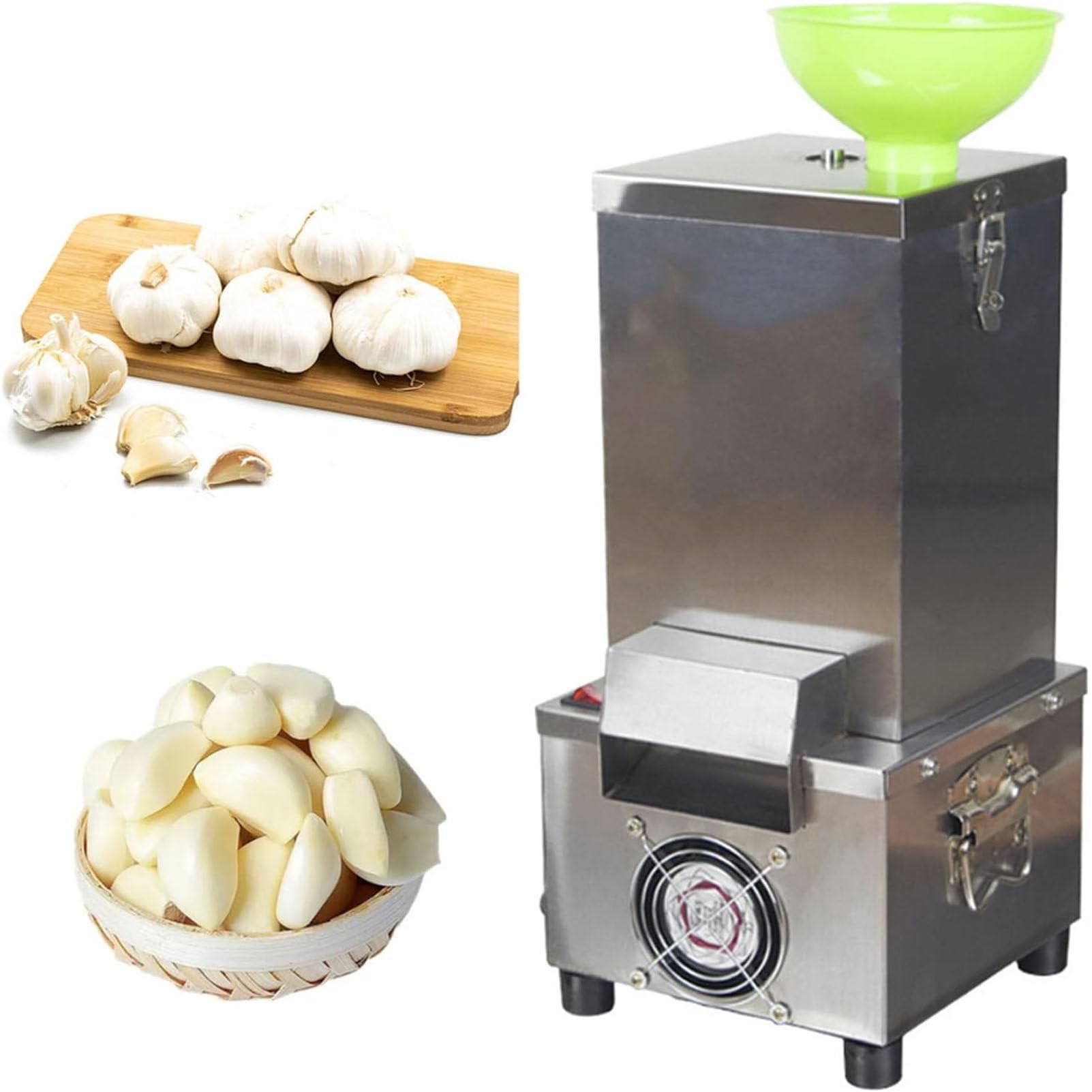 PioMue 200W Garlic Peeler Electric Stainless Steel 110V
