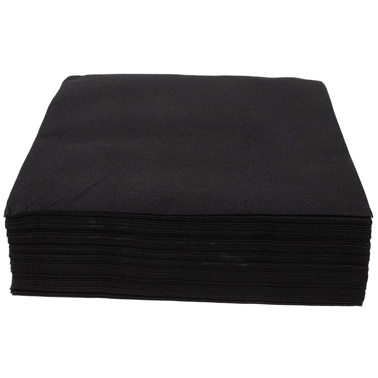 Veemoon Serviettes de Table en Papier Jetables Noires 100pcs Épaisses et Élégantes pour Fêtes et Banquets Sûres et Anti-fuites
