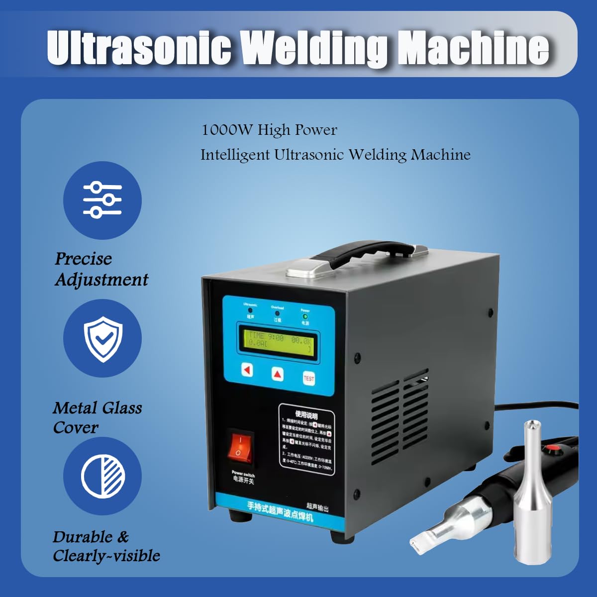 Machine à souder 28 kHz - Soudeur à ultrasons portable en plastique - Machine de soudage par points - 1000 W
