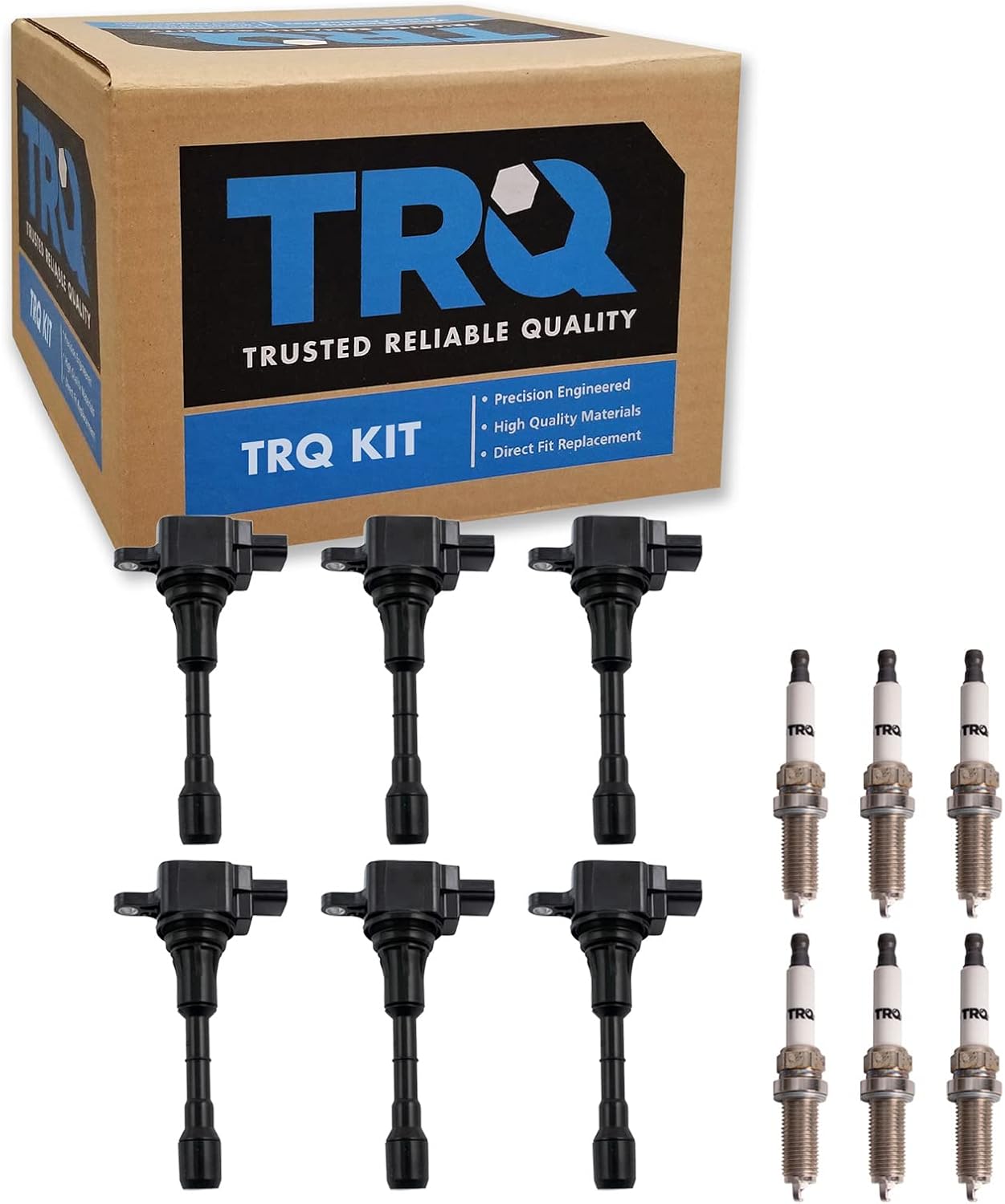 TRQ Ignition Coil & Iridium Spark Plug Kit Set for Infiniti