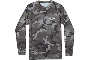 RVCA Long Sleeve Rash Guard Camo Large