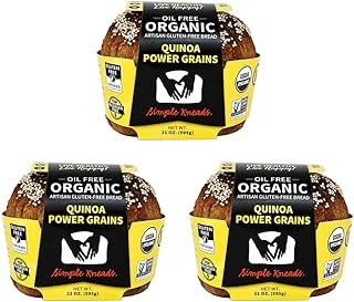 Simple Kneads Gluten-Free Quinoa Power Grains Bread 3 Pack – Organic, To...