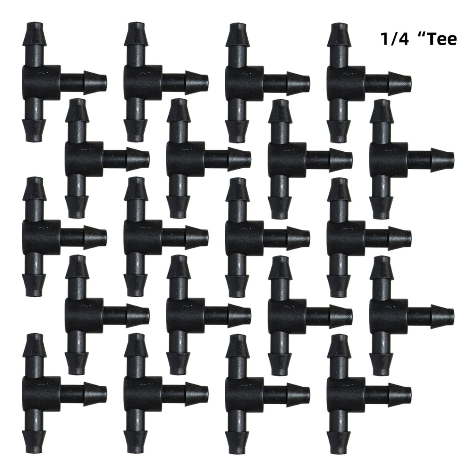 10-1000 pezzi Connettore for irrigazione a goccia da giardino for tubi da 1/4'' Accessori for tubi flessibili Giunti a T con spina a croce Adattatori for spine inglesi(A,1000PCS)