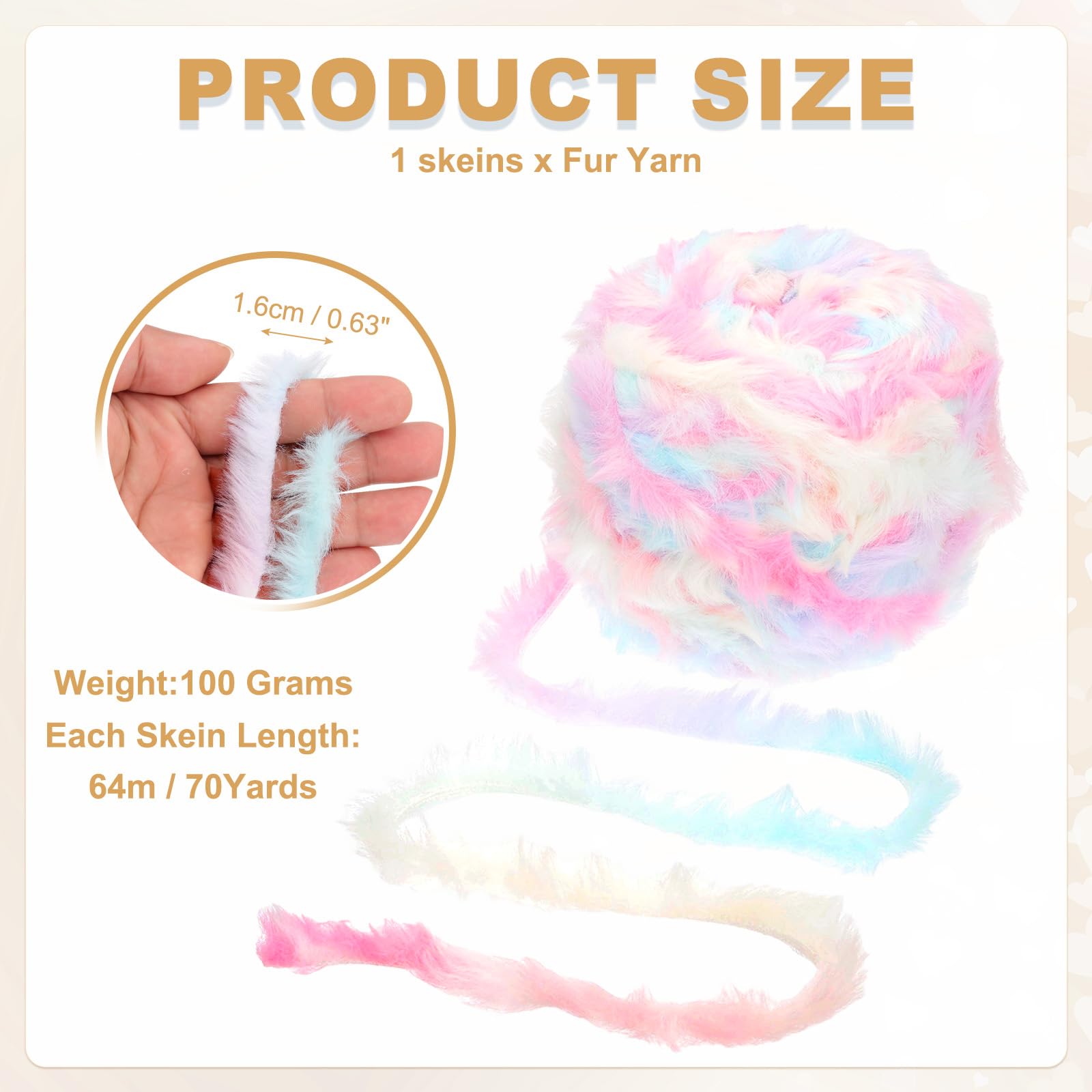 PATIKIL 70 Yards Fur Yarn - Image 2