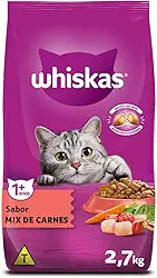 whiskas Ração Whiskas Para Gatos Adultos Castrados Sabor Carne - 10,1Kg