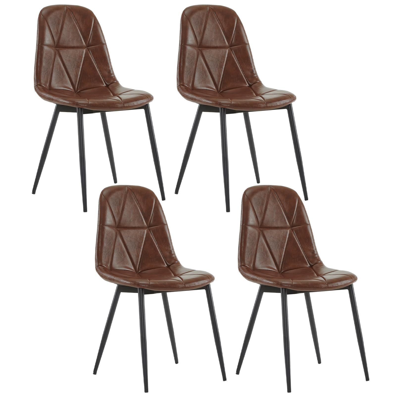 Lestarain Esszimmerstühle 6er Set mit Rückenlehne, für Esszimmer Küche Wohnzimmer, Küchenstühle gepolstert mit Samtbezug, aus Metall, ergonomisches Design, Dunkelgrau