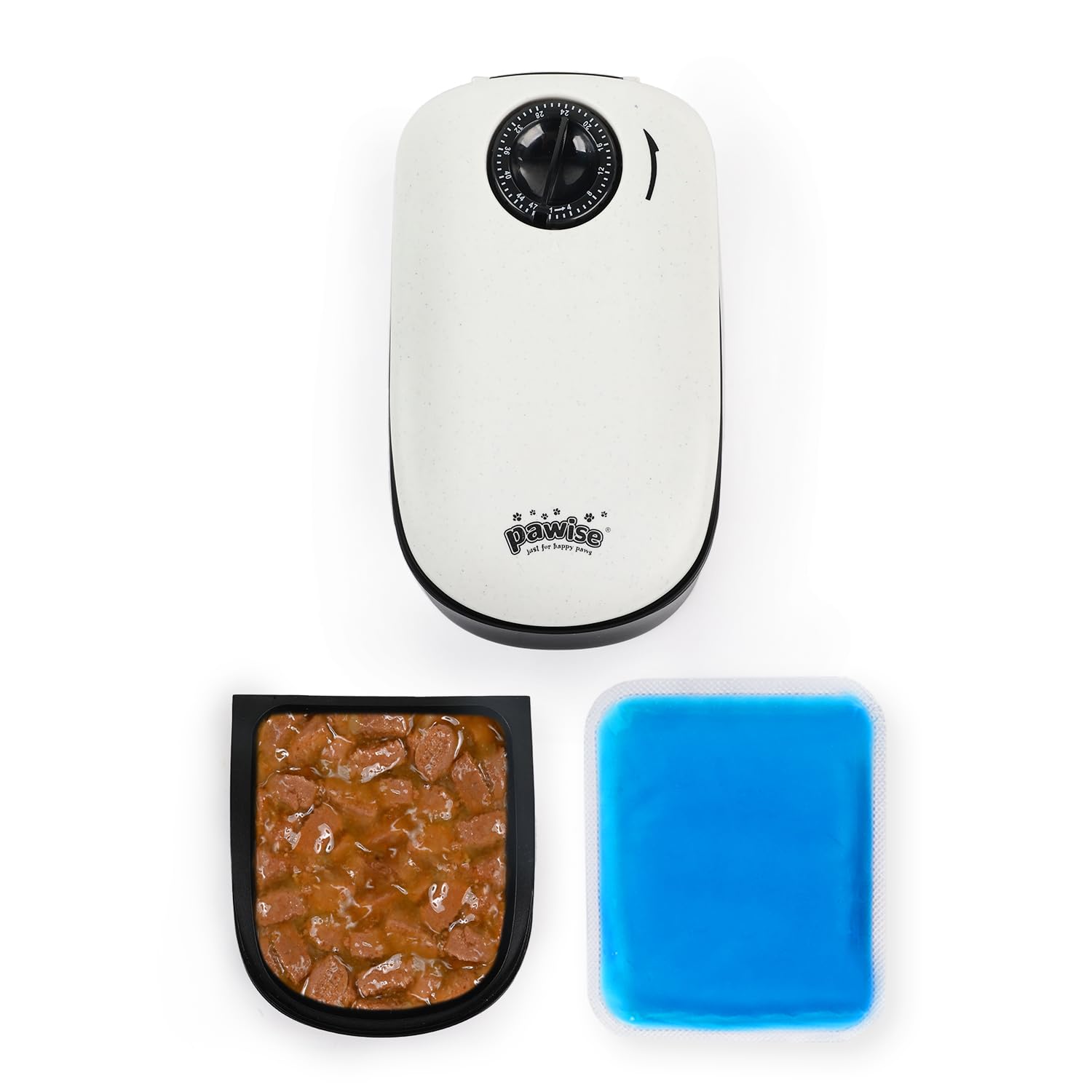 PAWISE Automatische Haustierfütterung für Hunde und Katzen, 1.5 Cup Futterspender Feeder mit 48-Stunden Timer für Single