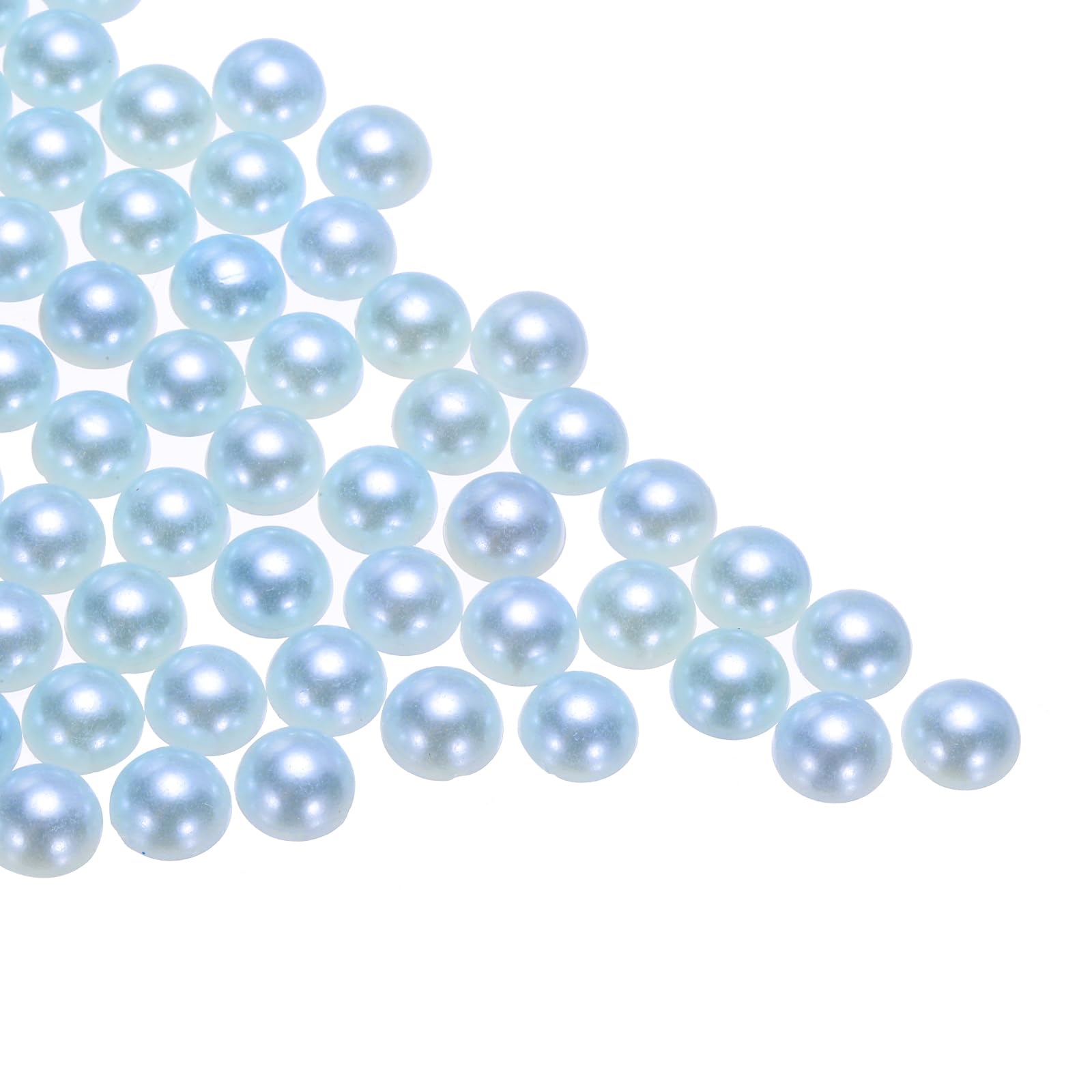 sourcing map Acrylic Beads,400pcs Flat Acrylic Gemstone Light Blue 0.24lbs (0.39-0.47") Acrylic Marbles Pebbles for Vase Fillers Aquarium Decor DIY Craft