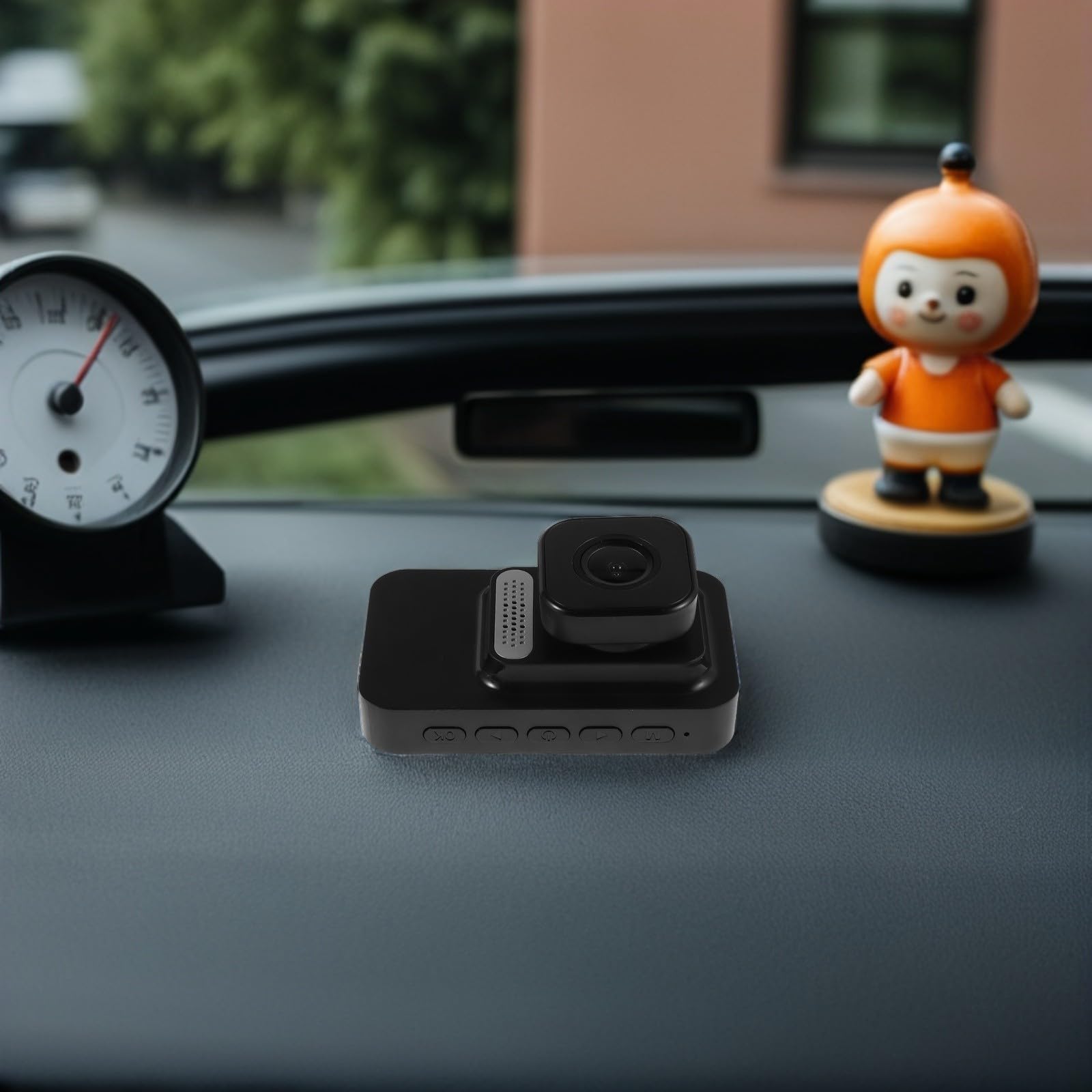 Dash Cam Doppia per Auto con Visione Notturna, Nero ABS