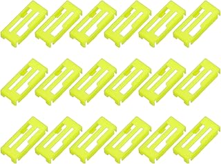 MECCANIXITY 18 Pcs Servo Cable Clips Safety Lock ABS Servo Extension Safety Cable Buckle Fixing Holder for RC Plane Boat DIY Model Yellow
