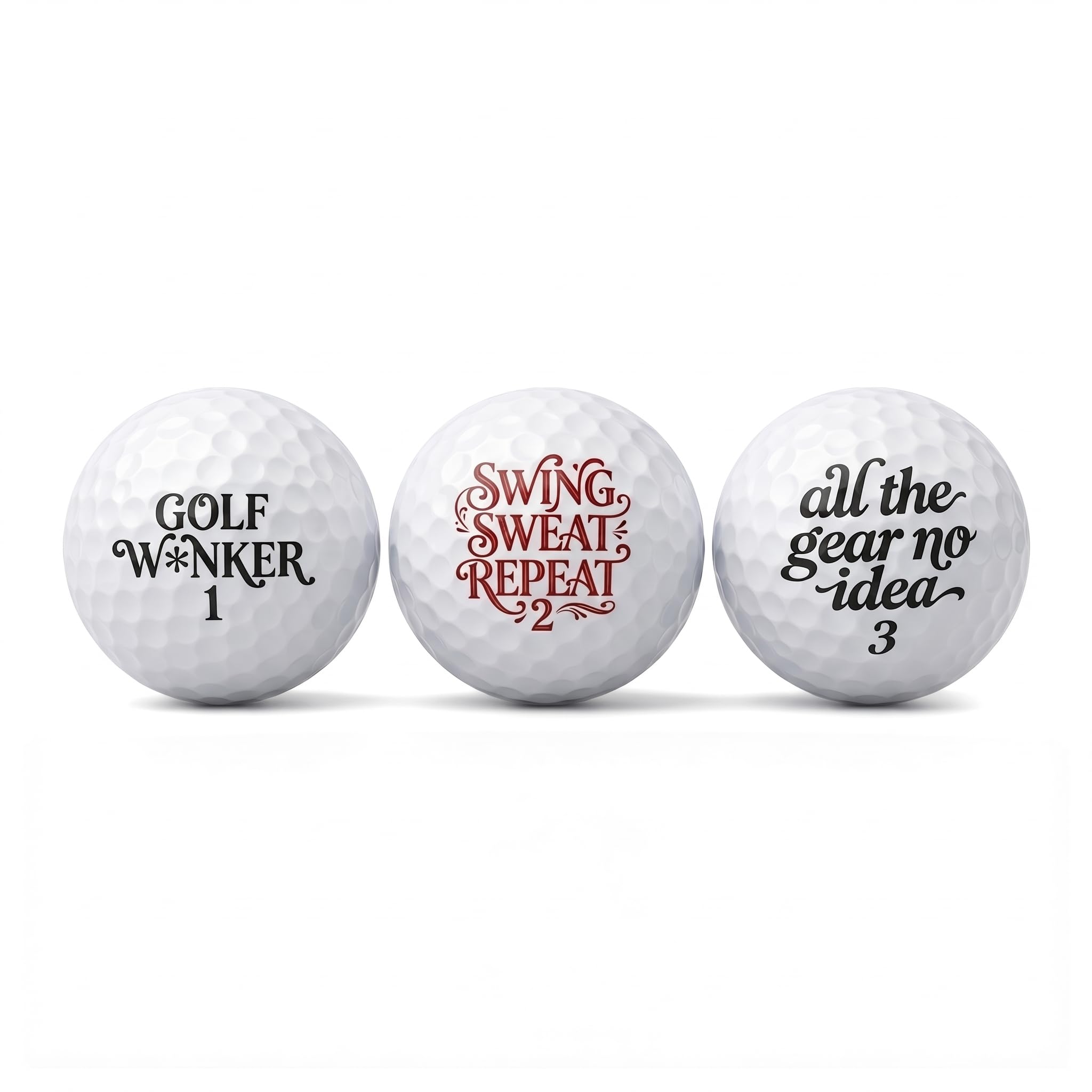 Suxyn Golf Gifts for Men, Funny Slogan Golf Balls 3/6Pack, Novelty Golf Gift Set, Hilarious Gag Present for Golf Lovers Dad Grandad Golf Fanatics. (Style 2)