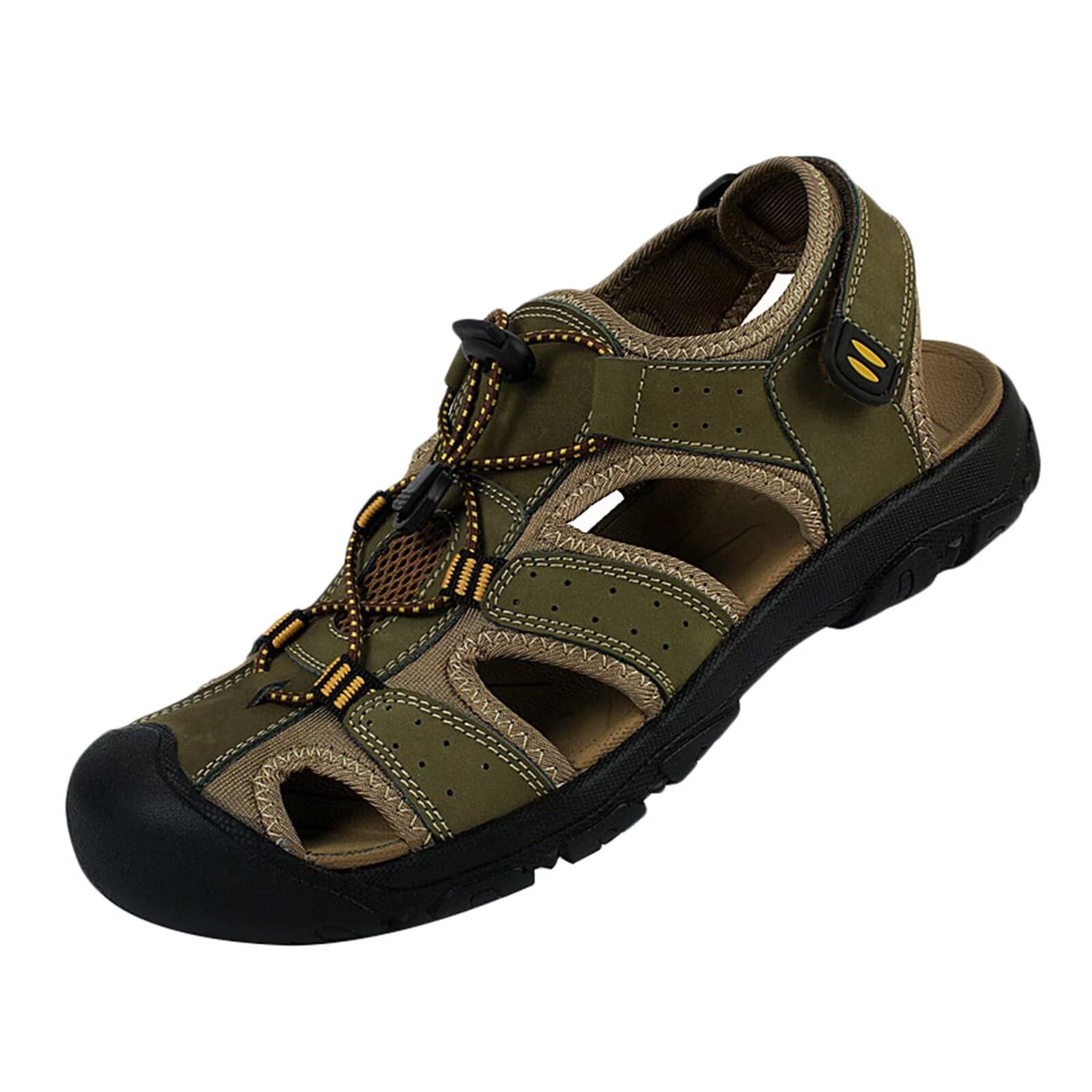HNVAVQ Sandali Trekking Uomo Punta Chiusa Sandali Outdoor Antiscivolo per Escursionismo Spiaggia e Campeggio