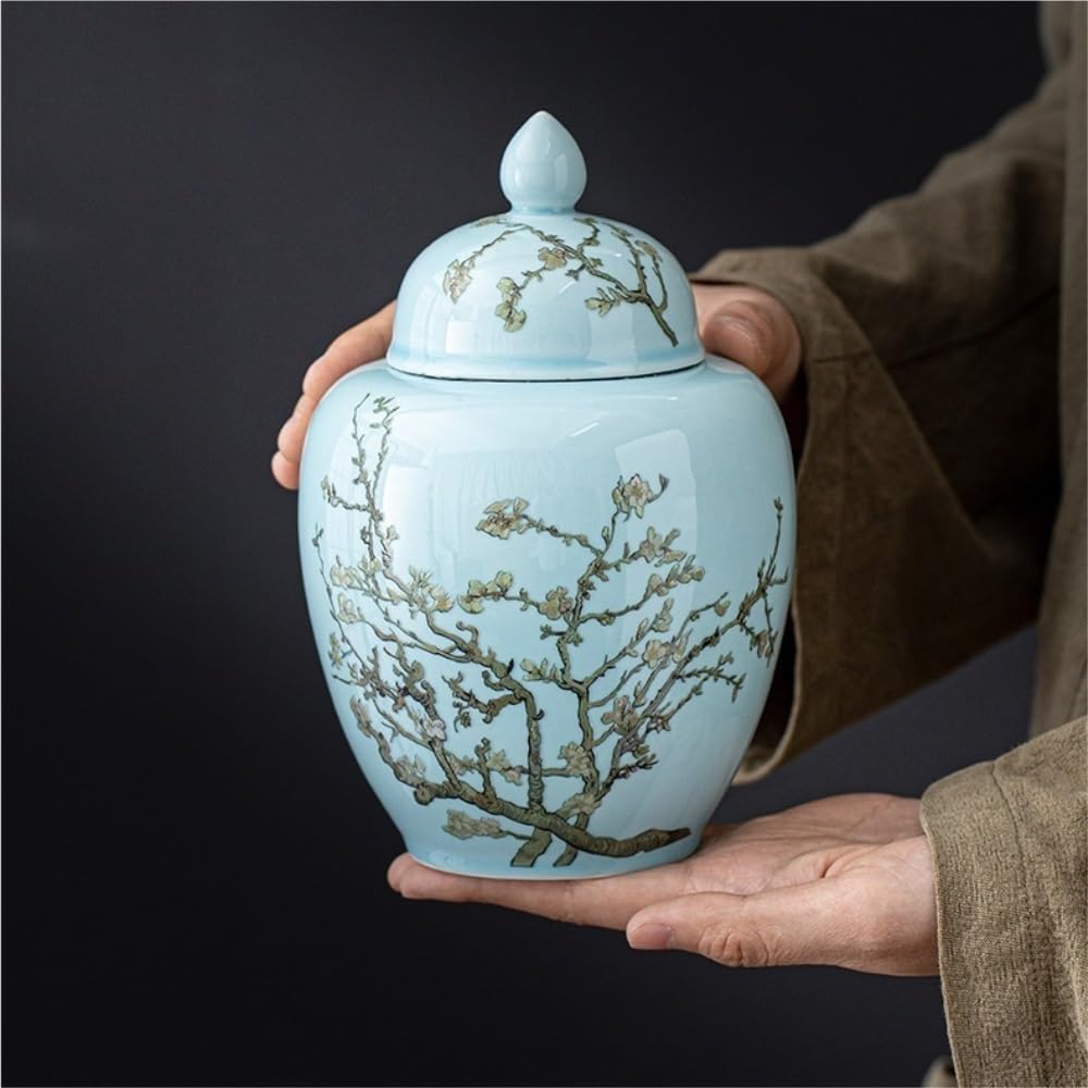 Contenitore per il tè in ceramica, contenitore per la conservazione del tè sfuso, barattolo in ceramica sigillato, barattolo per la conservazione dei condimenti da cucina, set da tè cinese retrò, ba