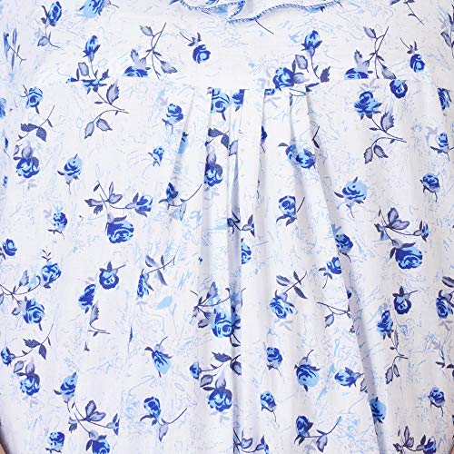 Image of Women's Cotton Block Print Knee Length Nighty