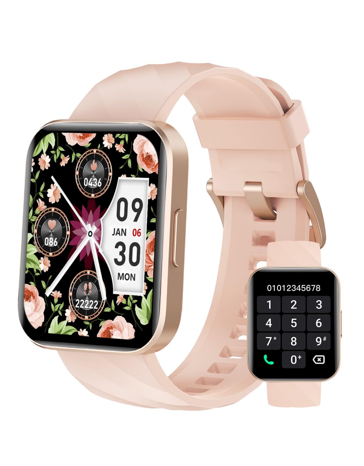 Montre connectée femme Bluetooth podomètre cardiofréquencemètre oxymètre sport etanche IP68 suivi cycle menstruel sommei