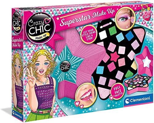 Clementoni - 18604 - Superstar Make up - Maquillaje Infantil- 6 años