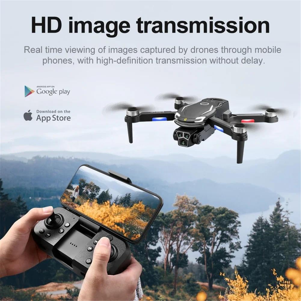 B,Triple battery,v888 drone 8k hd triple camera aerial professional unikanie przeszkód optyczne pozycjonowanie przepływu bezszczotkowy dron quadcopter