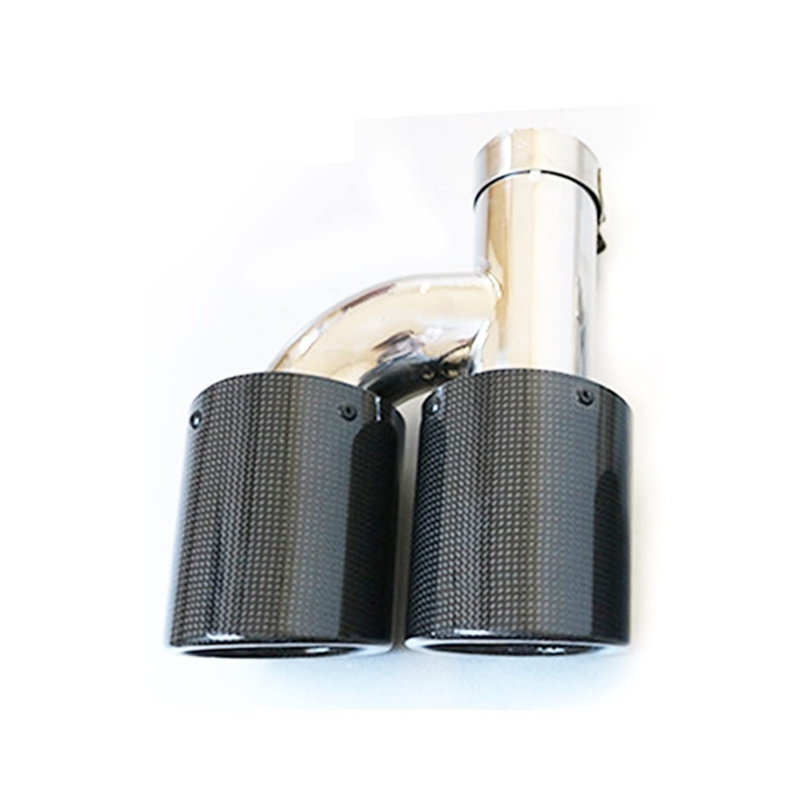 RCKLCY Car Carbon Fiber Glossy/Matte Black Muffler-Tip H Shape Quad Exhaust Tip Mufflers Tip Universal Dual Exhaust Pipe Tip (Color : Other Size Contact)